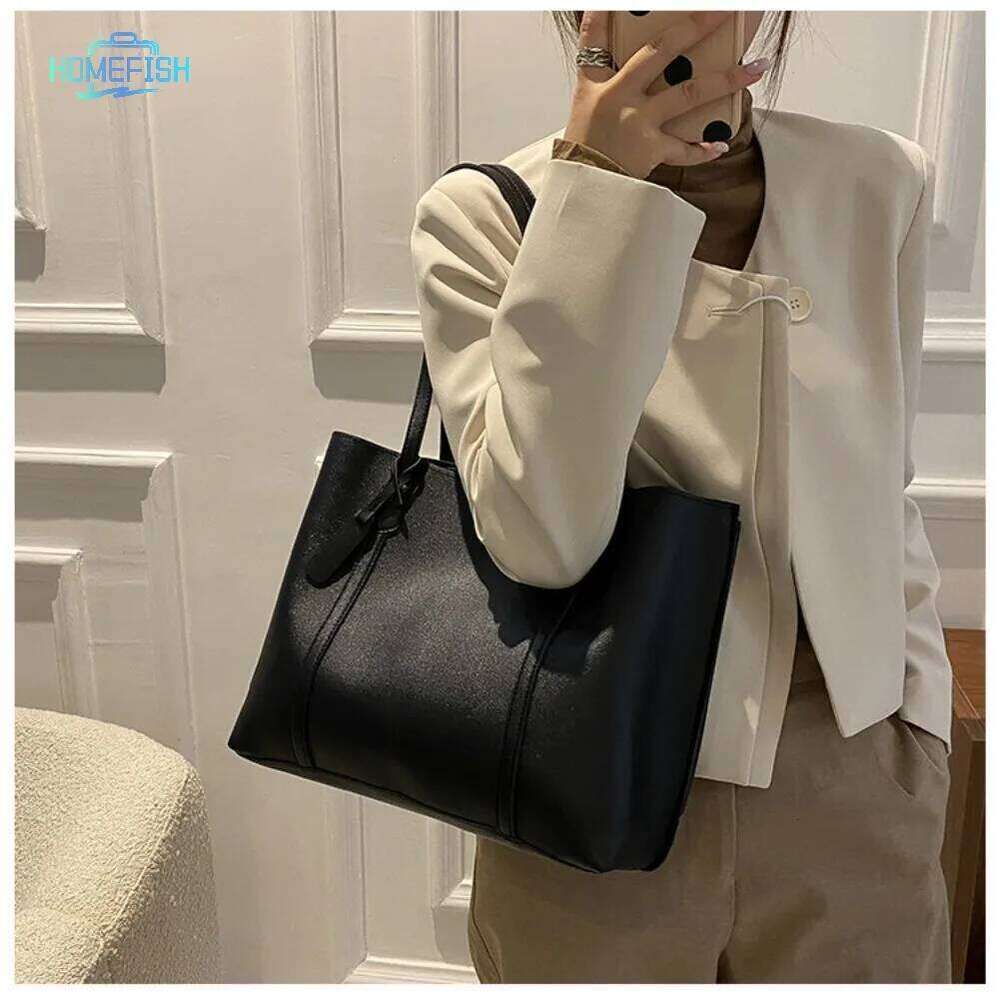 Large Capacity Women's New Soft Leather Tote Bag, Casual and Versatile Single Shoulder Bags for Woman Korean Style Handbags XJ260310