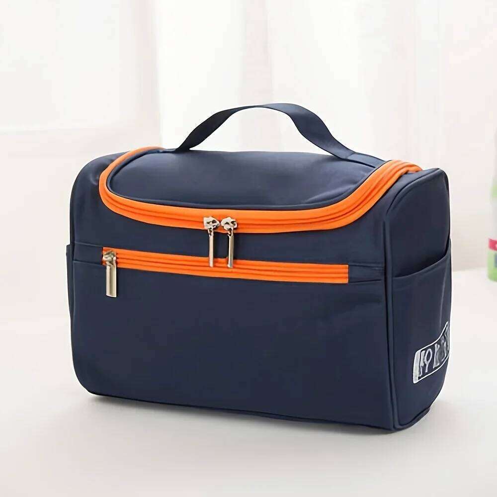 Large Capacity Travel Toiletry Bag - Multifunctional Cosmetic Organizer with Zipper for Men & Women, Durable Oxford Fabric XJ260310