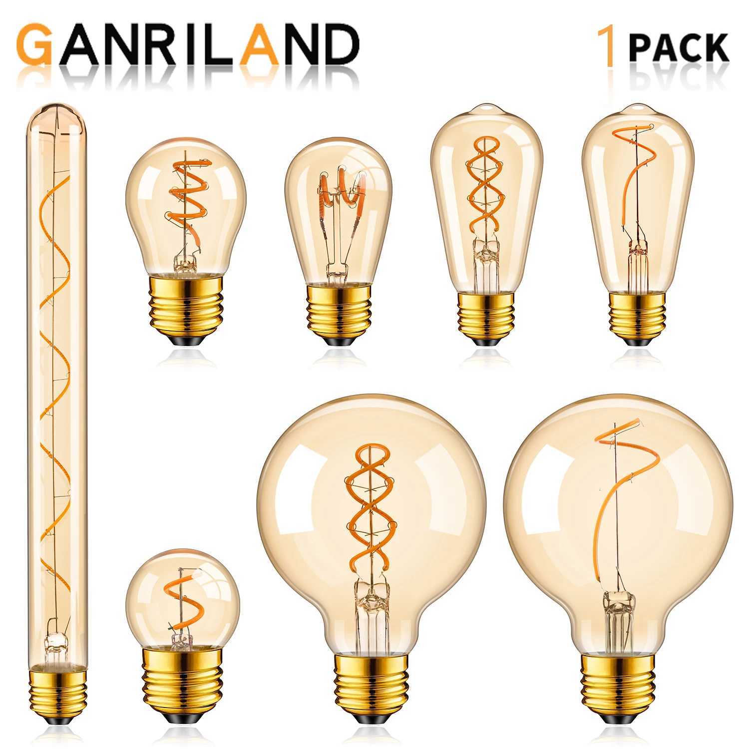Retro Edison Bulb E27 220V G80 ST45 T185 T300 G40 Ampoule Vintage Led Light Bulb Incandescent Lamp Filament Light Bulbs Decor H260310