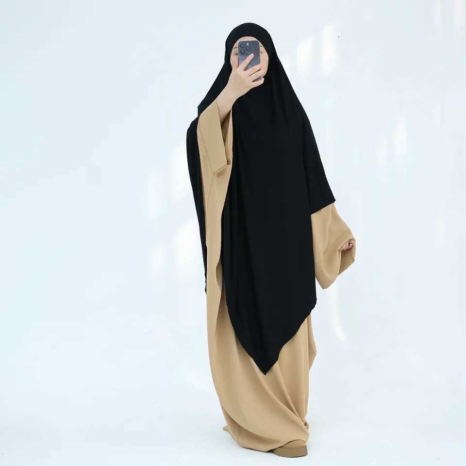 Modal Jersey Khimar Ramadan Hijab Prayer Garment Long Headscarf Muslim Women Islam Clothing Eid Djellaba Turkey Abaya Dress 2025 X260310