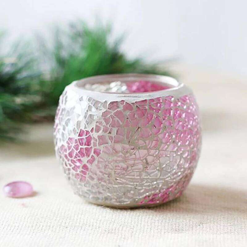 1PC Moroccan Mosaic Glass Votive Candle Holder Tea Light Candelabra Candlestick Home Decoration Tabletop Centerpiece H260310