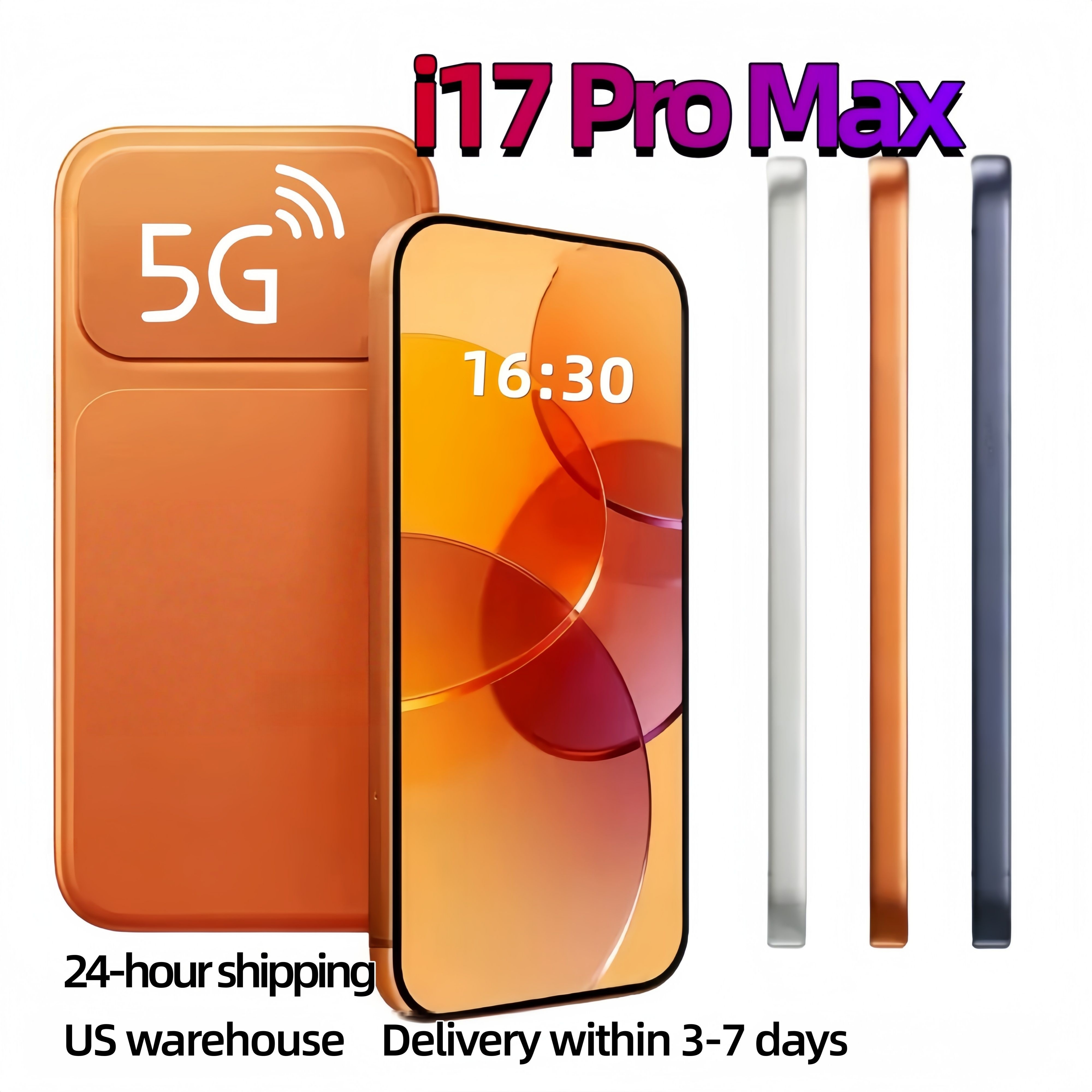 i16/i17 Pro Max Phone i16 Smartphone Camera 2TB RAM Face ID Full Screen Smart Computer Smartphone Android Phone Unlock Green Label Sealed Box