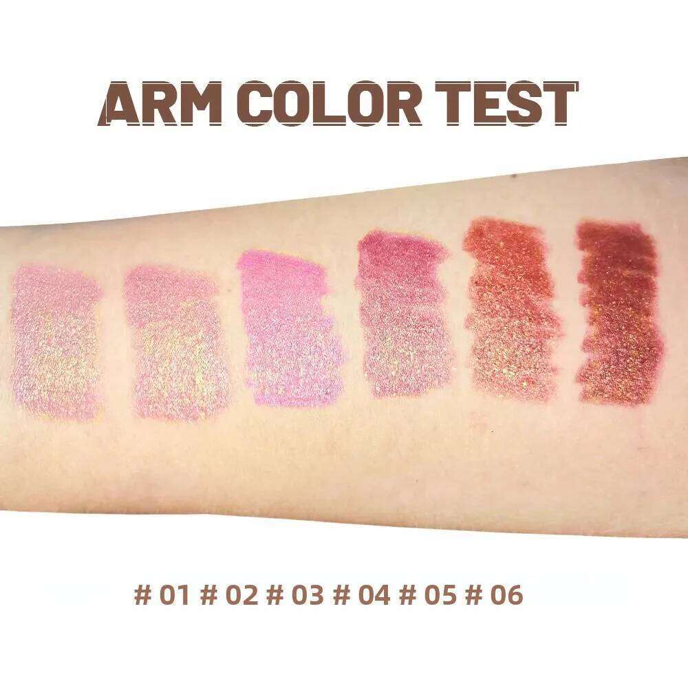 Iridescent Metallic Lipstick Pearl Enhanced Color Change Waterproof Volumizing Gloss Moisture Lock Non Transfer Z260310