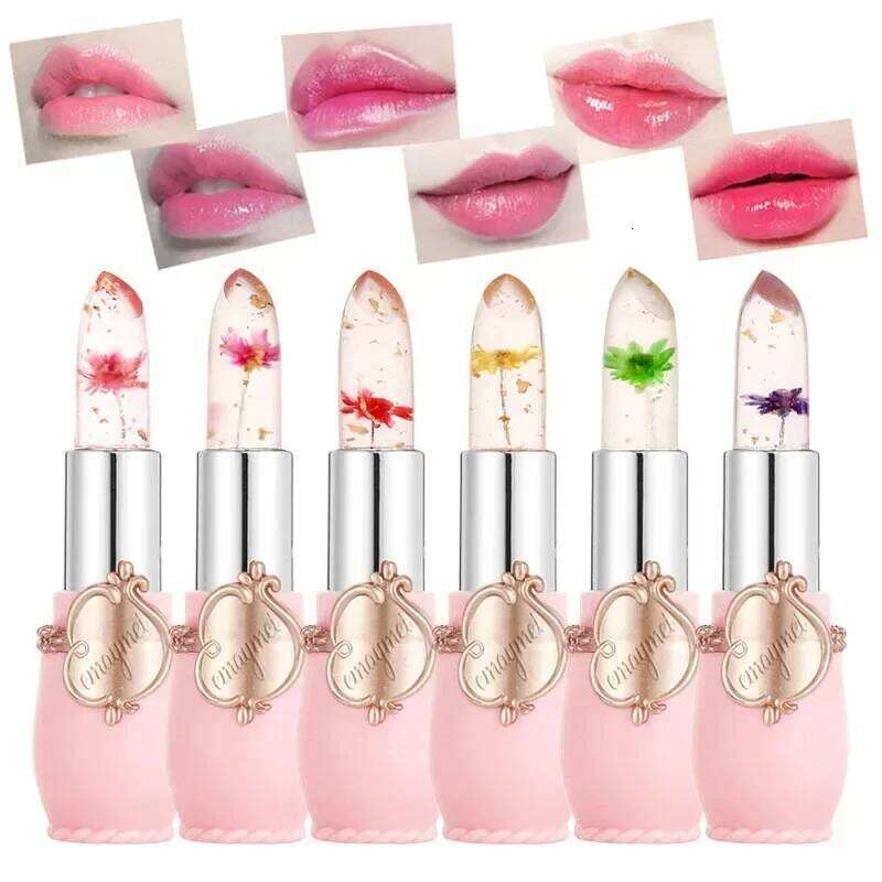 Dried Flower Jelly Balm Lipstick Transparent Waterproof Crystal Oil Hydrating Gloss Clear Lip Plumper Makeup Z260310