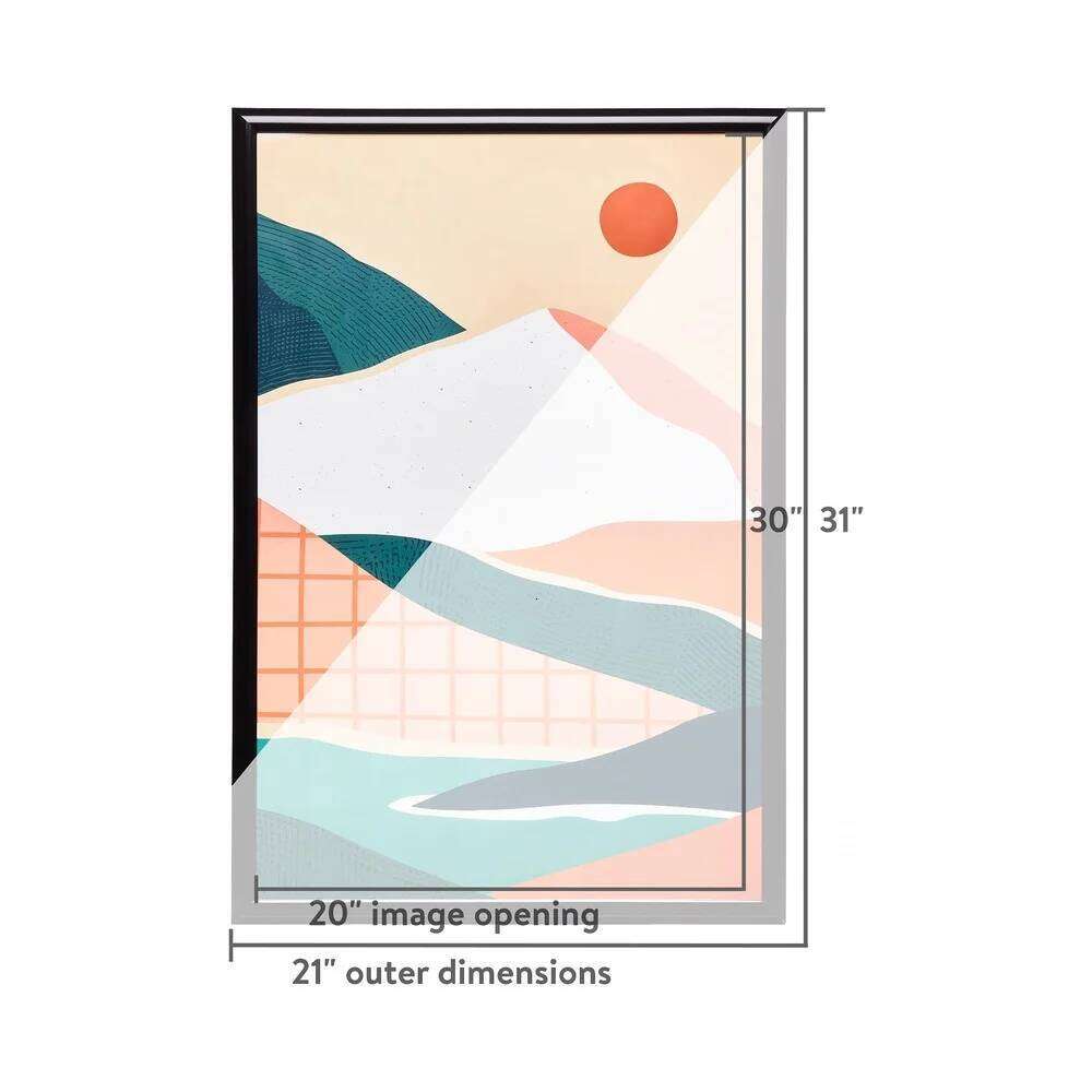 20x30 Rounded Poster Art Prints Photos Lightweight Black Frame Vertical Horizontal Display Gallery Wall Decor H260310 - view 4