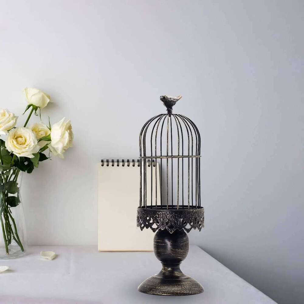 Bird Cage Candle Stand Tealight Holder Durable European Style for Wedding Party Table Living Room Decoration Ornament H260310