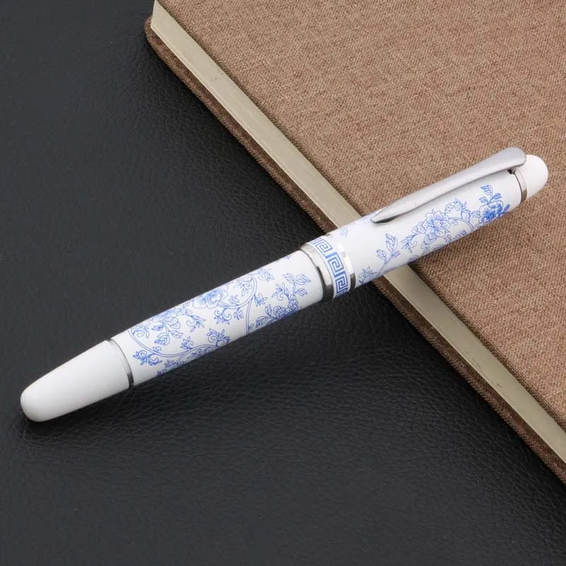 High Quality Chinese Blue and White Porcelain Pattern Medium Nib Fountain Pen Stationery Office School Supplies 260310 - view 3