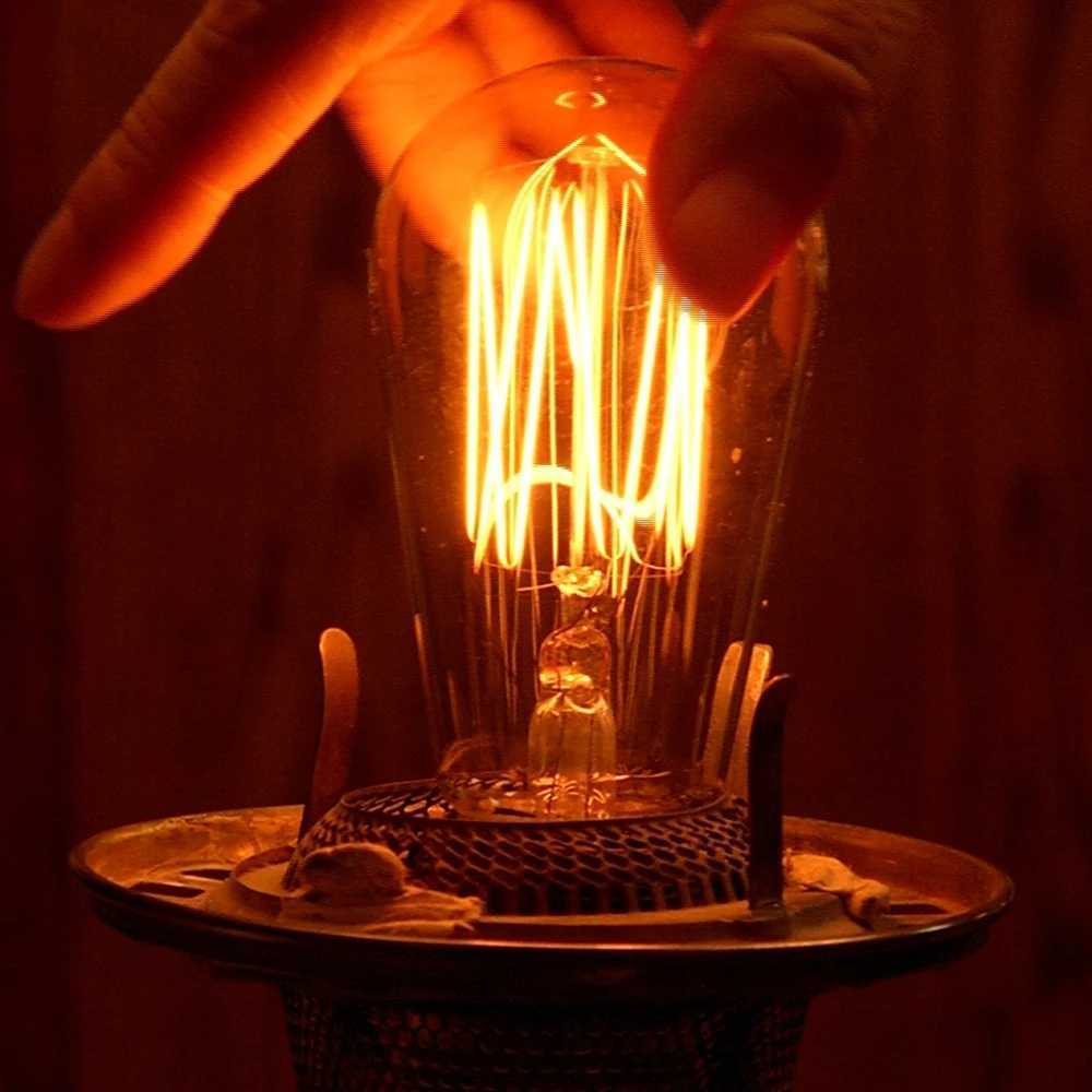 Edison Bulb E27 220V 40W ST64 A19 T45 G80 G95 G125 Incandescent Filament Bulb Lighting Retro Edison Light Bulb H260310