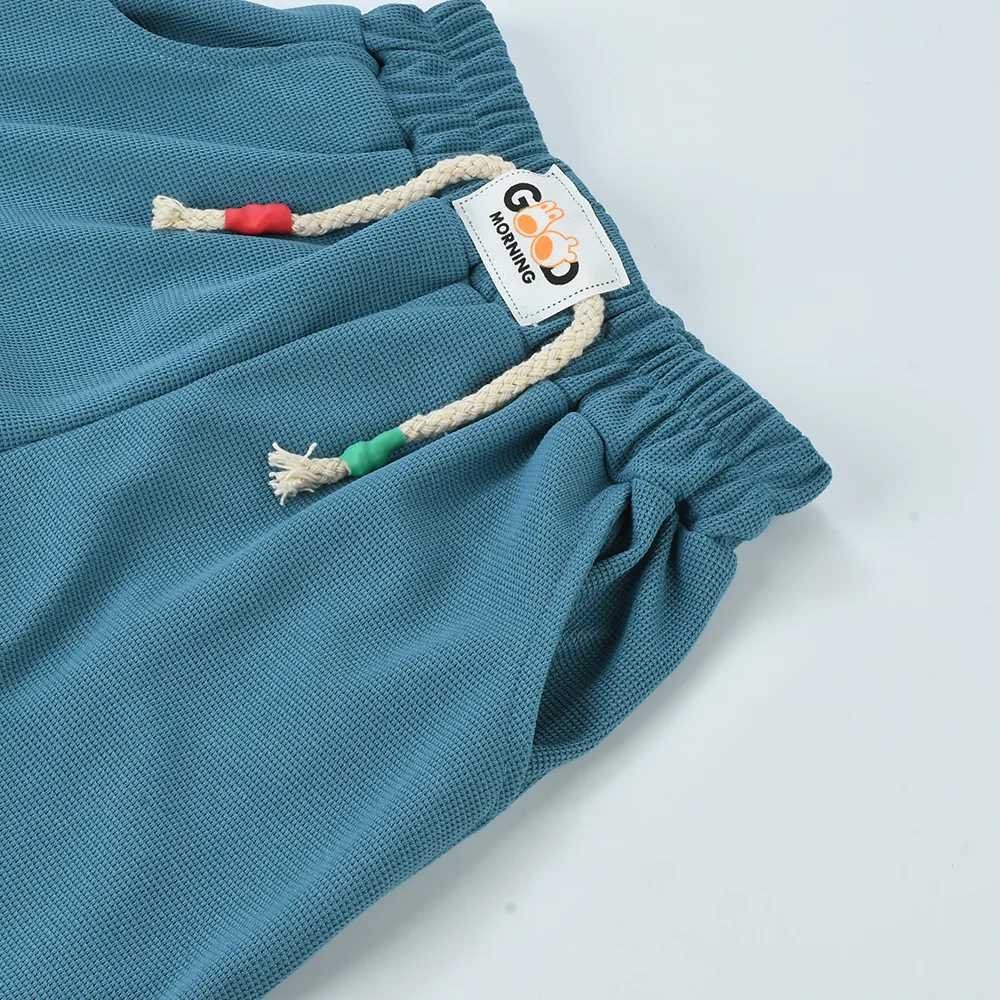 New Summer Childrens Shorts Casual Stretch Waist Soft And Cool Solid Color Casual Shorts Kids Shorts Sportswear N260310