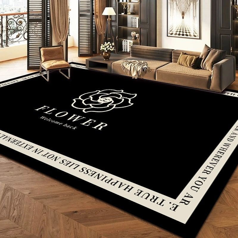Living room carpet, modern and minimalist sofa, coffee table rug, high-end large-scale luxury room, bedroom, bedside floor covering