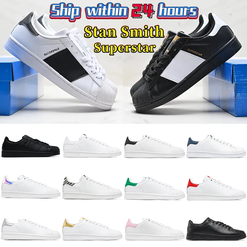 stan smith designer shoes men women casual shoes superstar low flat sneakers black white iridescent green university red gold silver pink mens trainers size 36-45