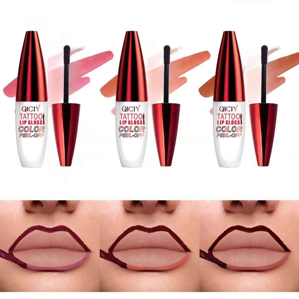 Waterproof Matte Peel Off Liquid Lipstick Longlasting Natural Lip Gloss Tattoo Non-stick Cup Moisturizing Makeup Z260310