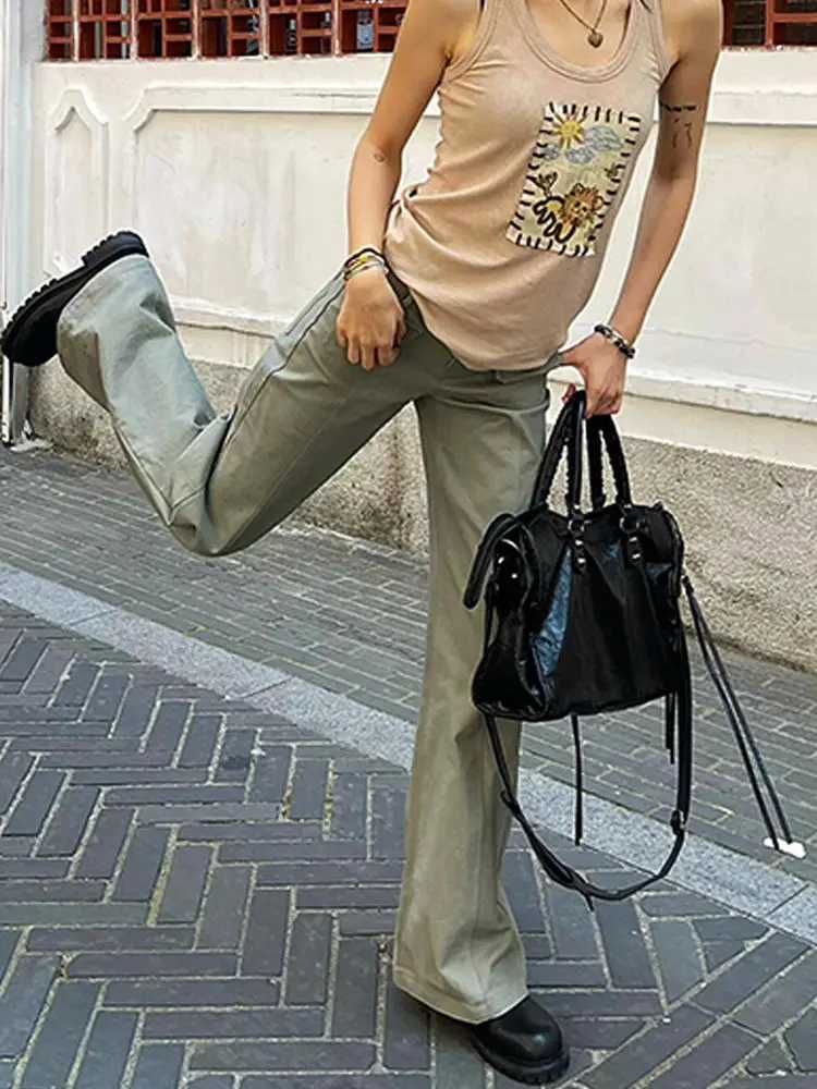 Grunge Vintage Old Money Skinny Jeans Women Japanese Low Rise Gyaru Y2K Striped Denim Pants 90s Aesthetic Korean Chic Outfits M260310