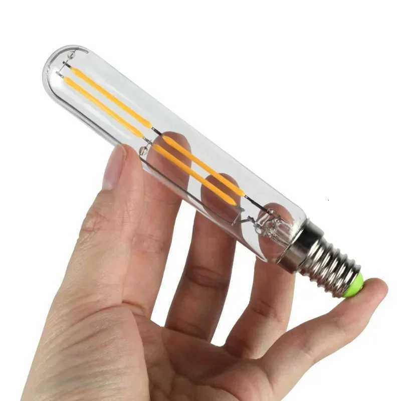2PCS Tubular LED Bulbs T20 Vintage Long Filament Light Bulb E14 Dimmable Edison Retro Lamps For Chandelier Pendant Light H260310