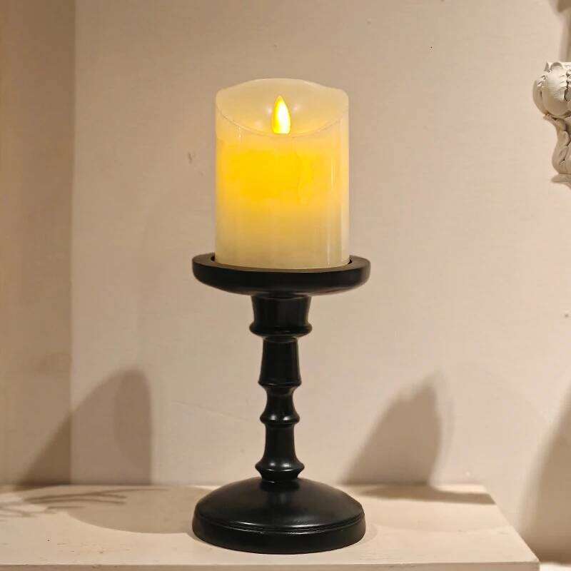 Minimalist Column Candlestick Sculpture Home Decor Resin Candle Holder for Bedroom, Living Room, and Study H260310