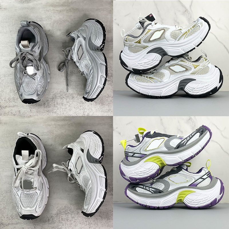 Men Women Vintage Chunky 6xl 10xl Sneakers Thick Sole Platform Street Style retro mesh Shock absorption anti slip Sport Shoes Lady Worn out effect 6XL Running Shoes