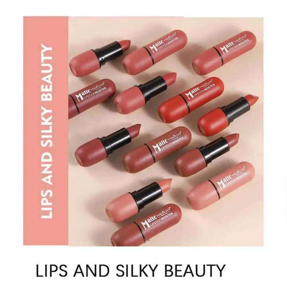 6 Colors Sexy Matte Lipstick Waterproof Long Lasting Color Rendering Non-stick Velvet Lips Contour Pencil Woman Makeup Cosmetics Z260310