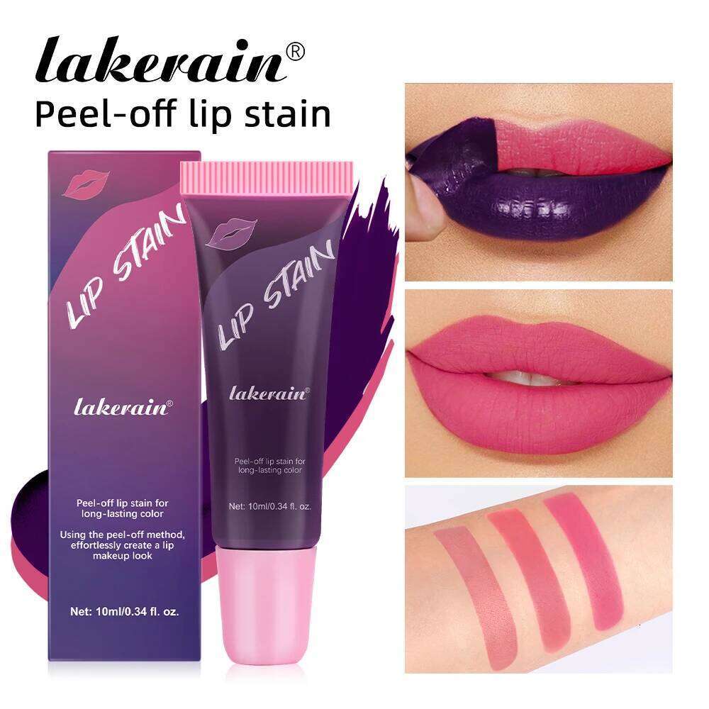 Magic Tear-Off Stain Matte Tattoo Dyed Tint Peel-Off Liquid Lipstick Waterproof Lasting No Fading Lip Gloss Cosmetics Z260310