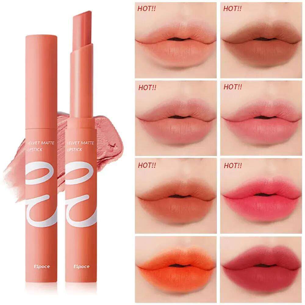 Nude Series - Matte Velvet Waterproof Long Lasting Red Non Stick Lipstick Cosmetic Makeup 12 Colors Z260310