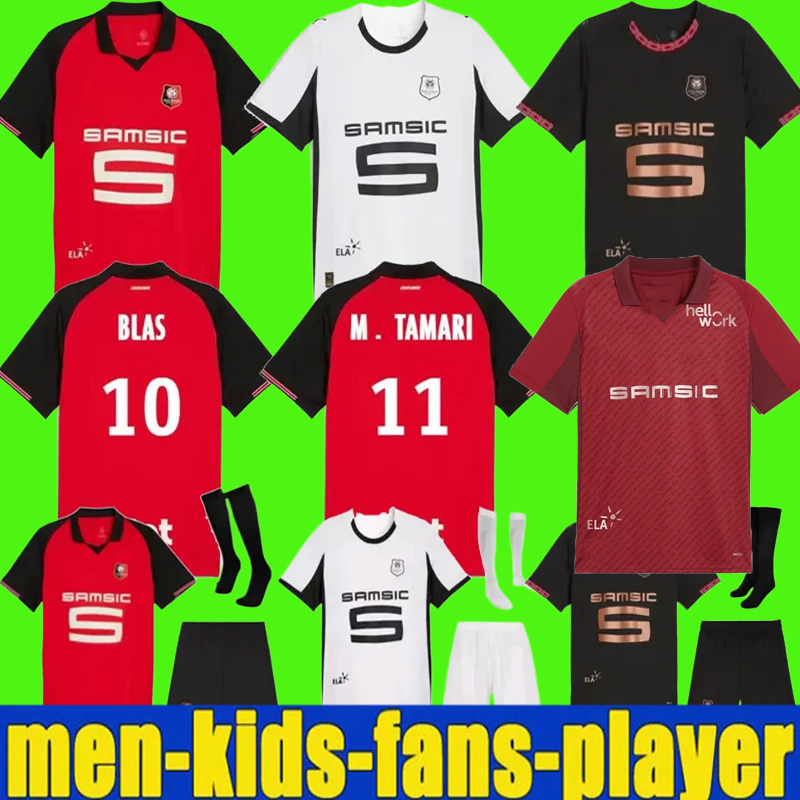 Stade Rennais 25 26 GOUIRI soccer jerseys BLAS Rennes 2025 2026 SANTAMARIA BOURIGEAUD MATUSIWA DOUE TRAORE maillot de foot Men kids kits KALIMUENDO shirts