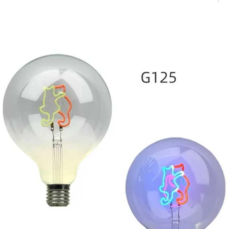 Edison Bulb Letter Light G125 220V Dimmable Lamps Warm Yellow 2200K Table Light Bulb LED Filament Light Styling LOVE HOME Note H260310