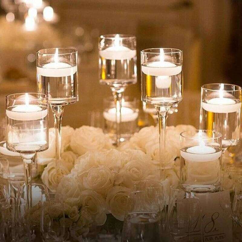 Portable Glass Bar Cup Tea Light Holders Home Table Candle Holder For Party Living Room Wedding Decoration H260310