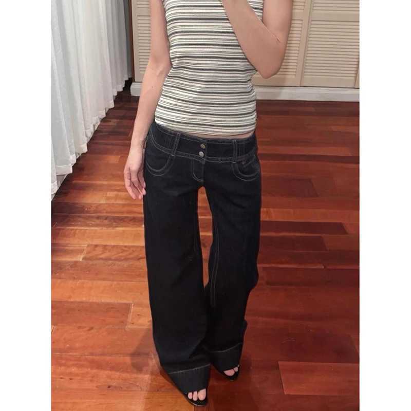 Women Blue Y2k Baggy Straight Jeans Harajuku Vintage Boyfriend Denim Trousers Japanese 2000s Style Jeans Pants Oversize Clothes M260310
