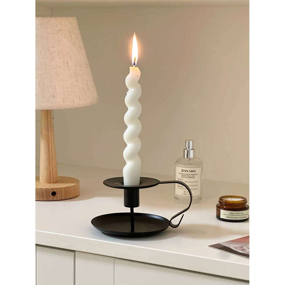 Vintage classic tapered candlesticks matte furniture tabletop halloween decorations wedding H260310