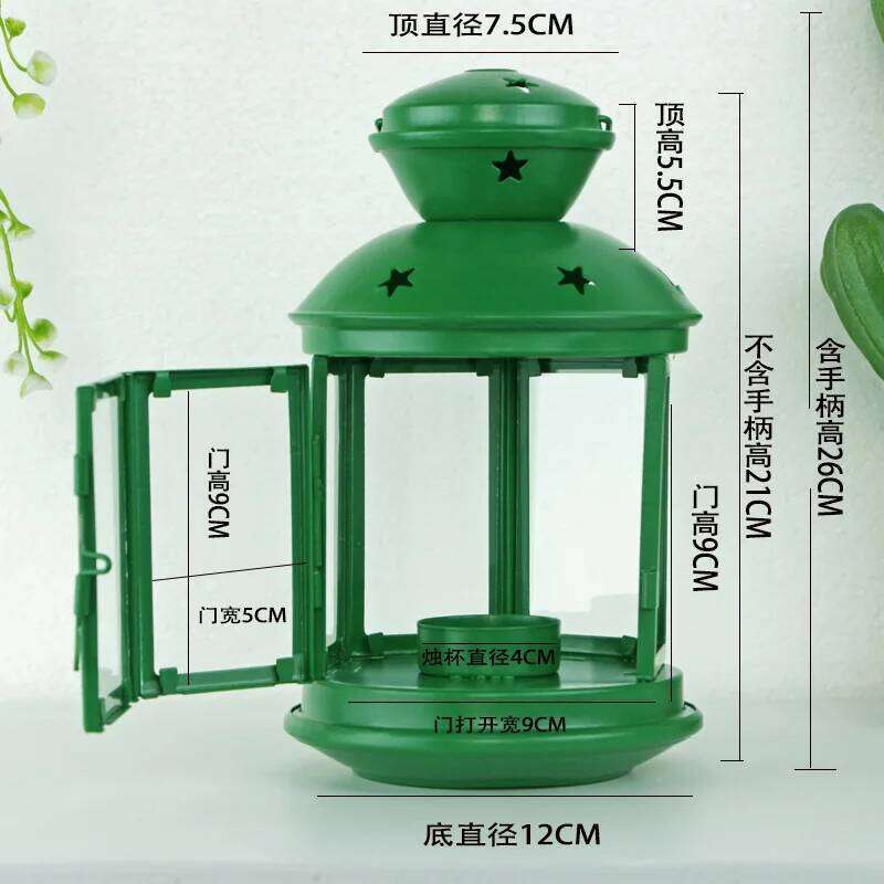 European Style Wrought Iron Wind Horse Lanterns Candlestick Classical Wedding Photography Props Home Decoration Gifts H260310