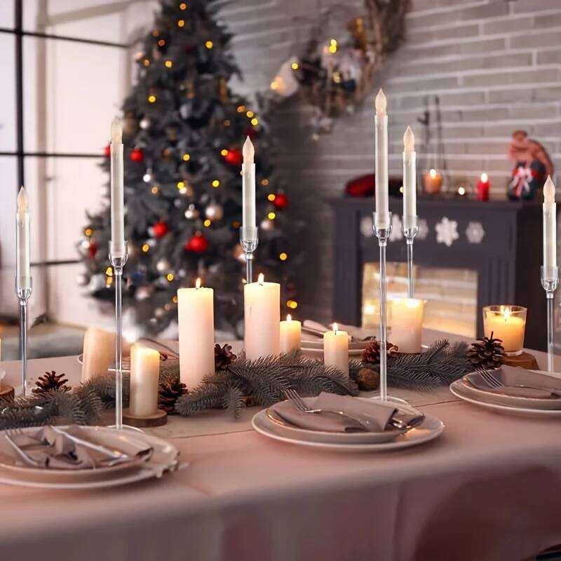 3pcs Clear Acrylic Candlestick Holder For Wedding Events Table Decoration Party Supplies Decor Holiday H260310