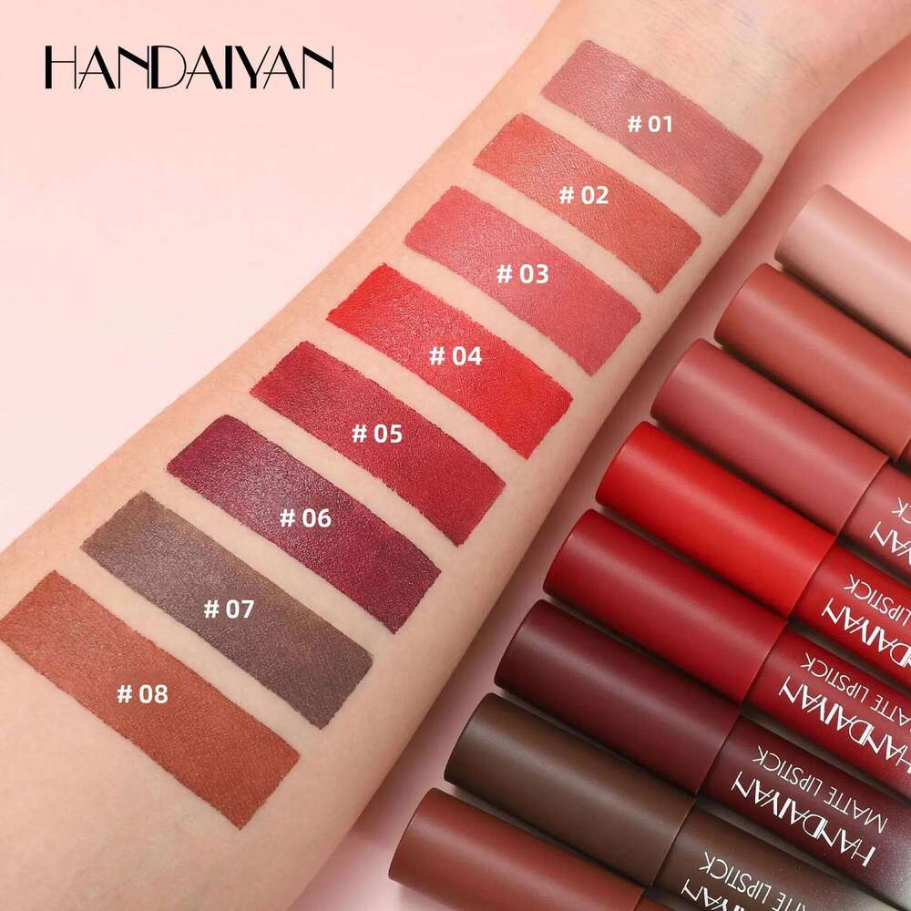Matte Waterproof Lipstick 8 Colors Velvet Liner Long Lasting Non Stick Cup Lip Crayon Silky Sexy Makeup Pen Z260310