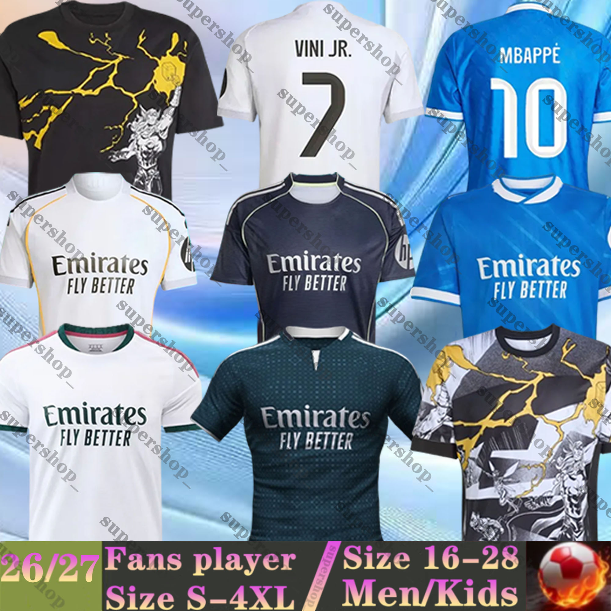2026 2027 Reals Madrid Soccer Jerseys MBAPPE BELLINGHAM chandal VINI JR Children 25 26 27 Football Shirts Valverde Endrick RODRYGO CAMAVINGA Camiseta men Kids Kits