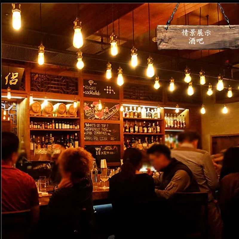 E27 suspension wire lamp holder set Vintage copper metal lamp holder electroplated aluminum shell lamp holder H260310