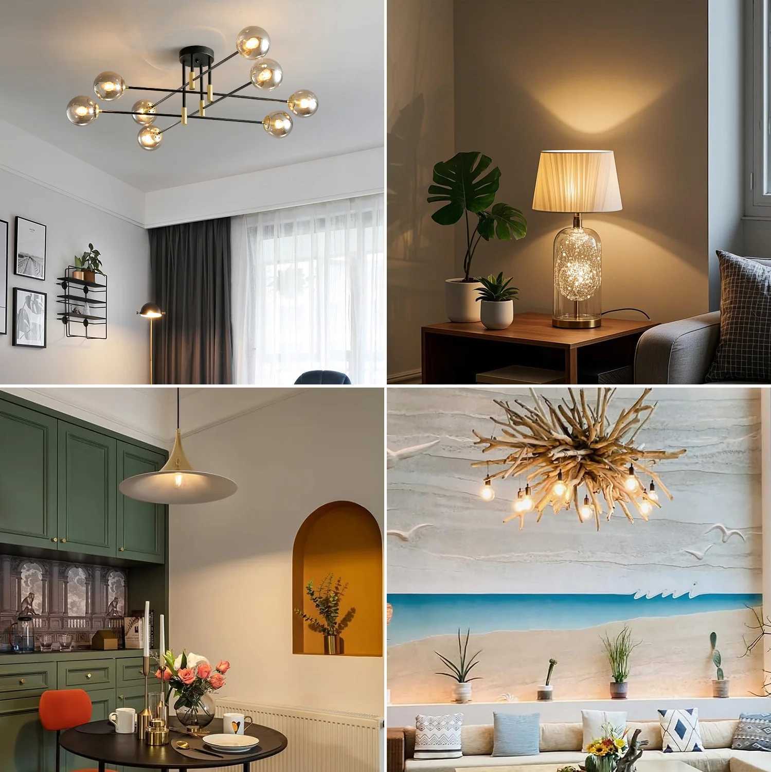 A19 Vintage Edison Bulb 3W LED Antique Filament Light Bulbs 1800K Amber Warm E27 E26 Light Bulbs for Pendant Bedroom Ceiling Fan H260310