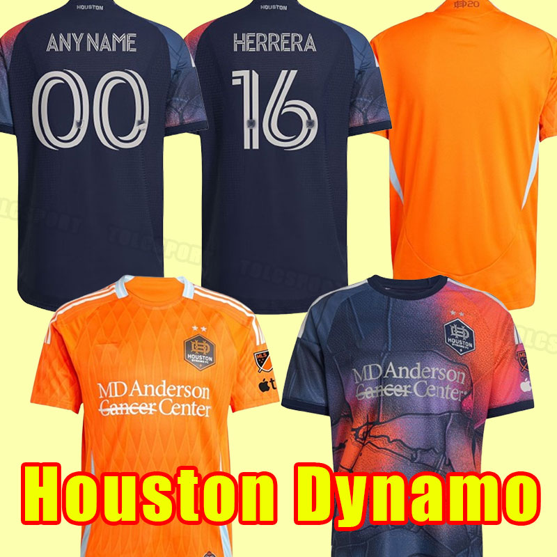 2026 2027 Houston Dynamo soccer jerseys home away orange black #9 SEBAS #5 PARKER #17 HADEBE #10 PICAULT 26 27 football shirts short sleeve kit S-2XL