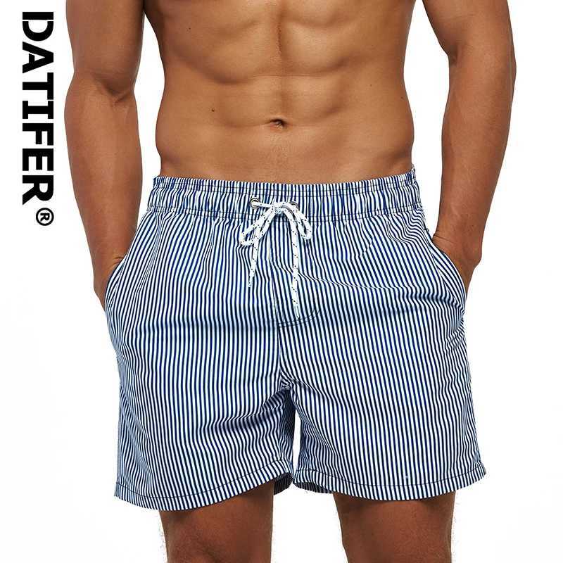 DATIFER Summer Men Beach Print Shorts Surfing Swimwear Fitness Workout Trunks Male Sportswear With Pockets Pants N260310