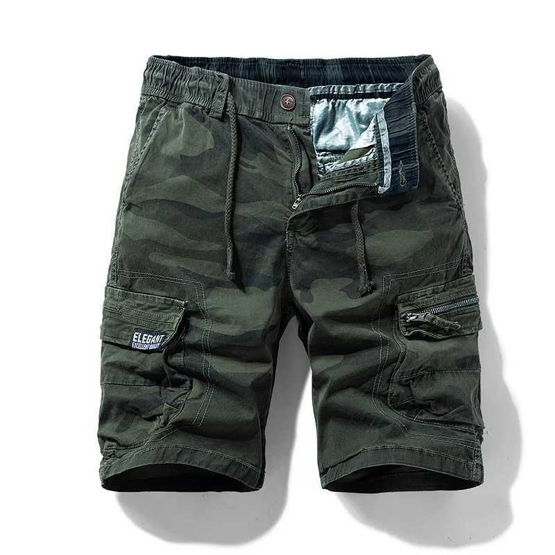 New Summer Men Cotton Cargo Camouflage Shorts Men Clothing Casual Breeche Bermuda Beach Jogger Shorts Male Hot N260310