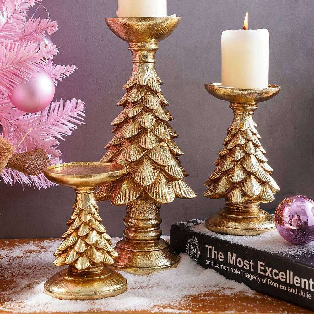 1PC, resin material home for Christmas tree candlestick decoration H260310