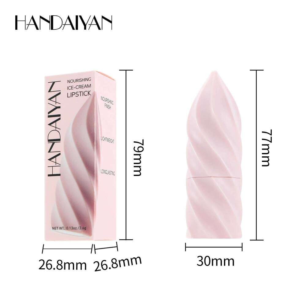 Ice Cream Matte Lipstick Nourishing Moisturizing Waterproof Highly Pigmented Long Lasting Velvet Satin Lip Gloss Non Stick Cup Z260310