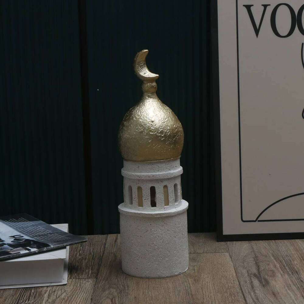 1 PC Candlestick Muslim Kaaba Dome Mosque Islamic Desktop Ornament Table Car Decor Crafts Gifts H260310