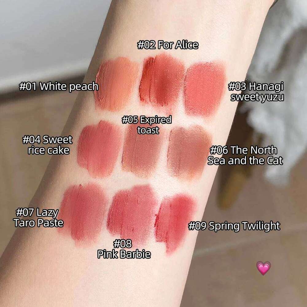 Keychain Design Cute Bear Matte Lipstick Velvet Glaze Sexy Red Lip Gloss Women Long Lasting Lip-Tint Mud Cosmetics Z260310