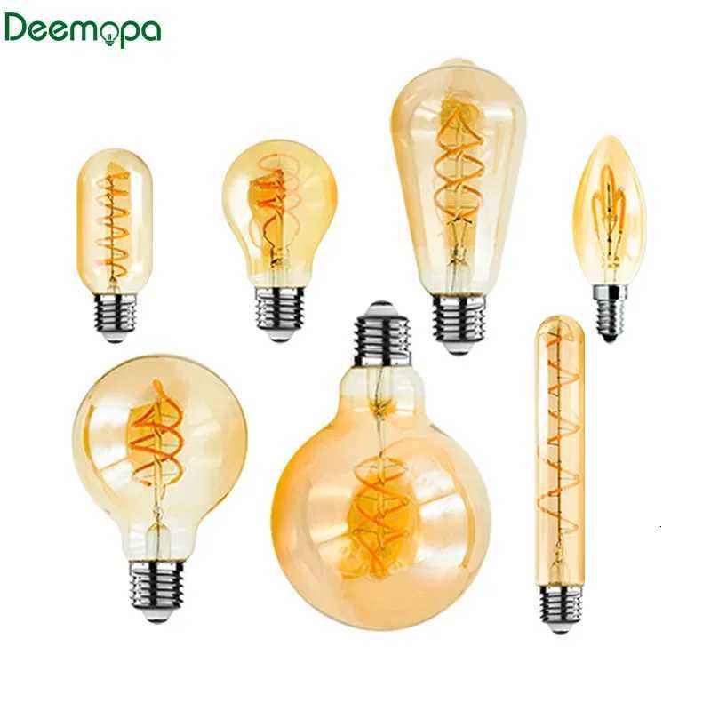 2-10pcs LED Edison Light Bulb E14 E27 AC220V Retro Filament Bulb C35 ST64 G80 G95 G125 Warm Yellow Living Room and Bedroom Light H260310