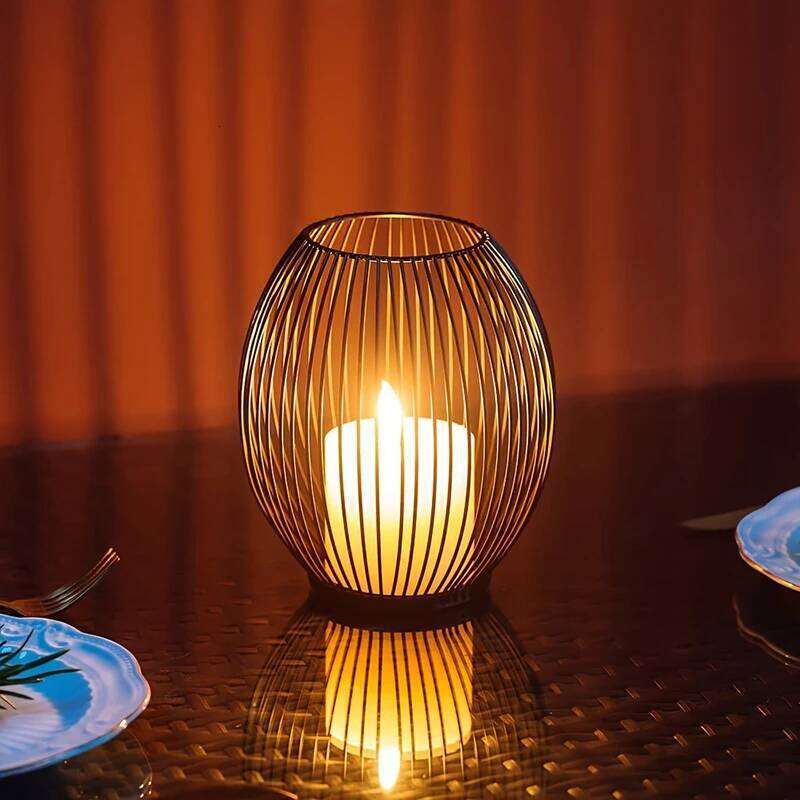Golden Candle Stand, Romantic Decoration For Home Dining Table, Wedding Photography Props H260310