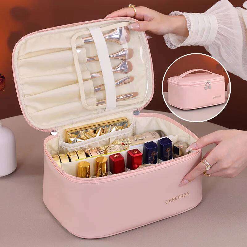 Women's PU Cosmetic Bag - Portable Makeup & Toiletry Organizer, Travel essential toiletries storage bag XJ260310
