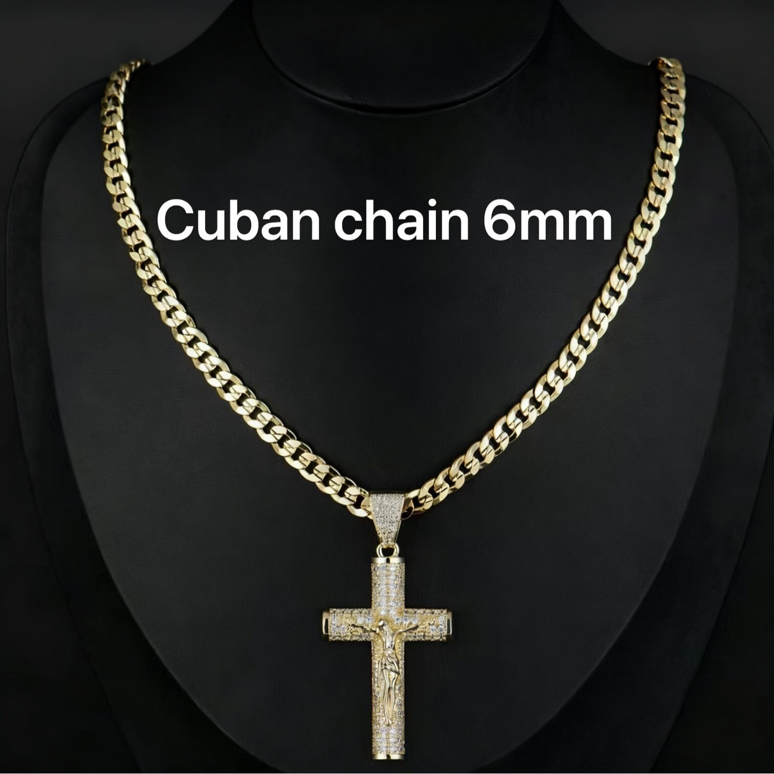 2026 New Designer Luxury Brand Large Cross Pendant Full Diamond Zircon Buckle Electroplated Gold Cuban Chain Fashion Hip Hop Necklace Free Shipping Wh