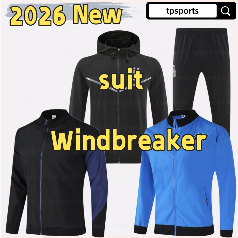 2026 2027 Internazionale Milano Windbreaker long training suit kit uniform adult 26/27 sweatshirt Sweater sets men Milano