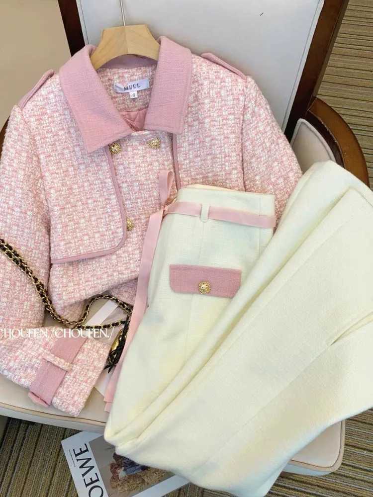 2024 Spring and Autumn Korean Edition New High End Celebrity Temperament Casual Womens Two Piece Set FashionT260310