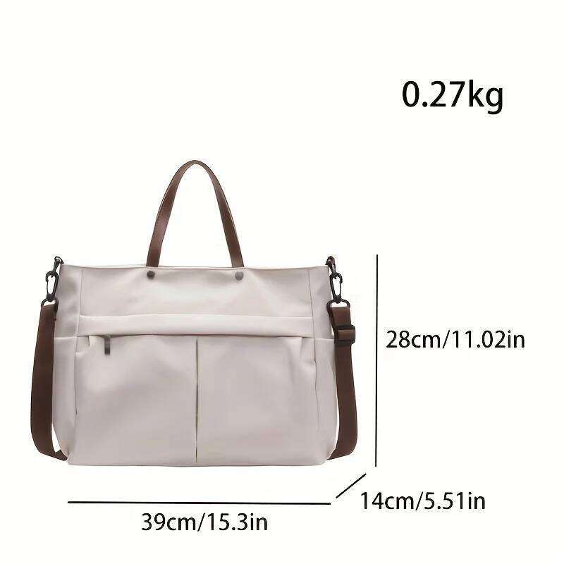 Stylish Nylon Women Tote Shoulder Bag Featuring Two Pockets Large Capacity Commuting Handbag XJ260310