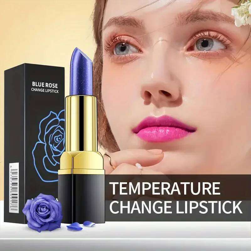 Blue Rose Color Lipstick Care Magic Temperature Changing Red Lip Gloss Waterproof Makeup Base Woman Beauty Cosmetic Z260310