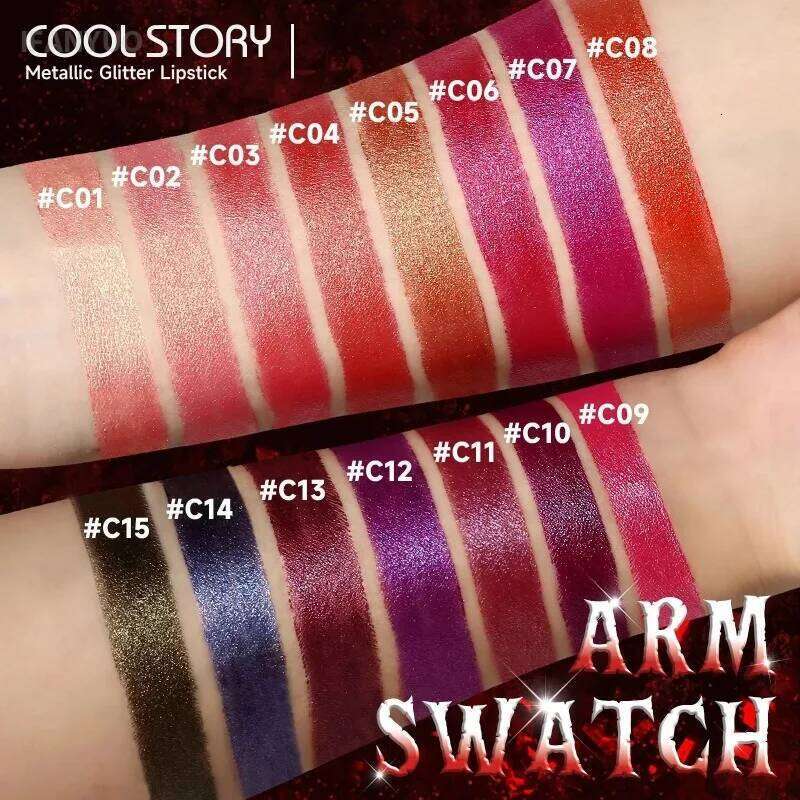 15 Colors Metallic Chameleon Waterproof Long Lasting Lip Gloss Pearlescent Glitter Diamond Lipstick Party Lips Makeup Z260310